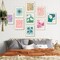 Flower Market Poster, Minimalist Floral Flower Market Wall Art, Colorful Abstract Aura Posters for Room Aesthetic, Aura Gradient Spiritual Affirmation Canvas Art Prints for Bedroom Boho Wall Decor(8x10inch, Unframed)